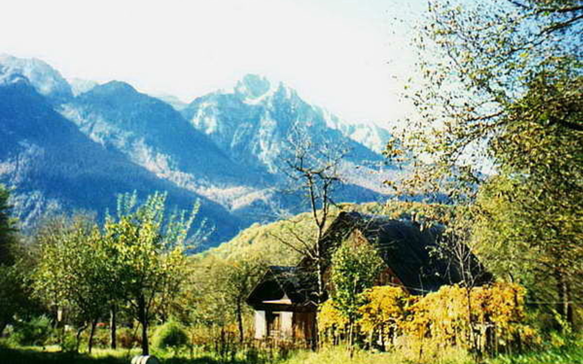 Высокогорное село Псху в Абхазии